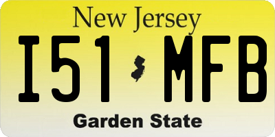 NJ license plate I51MFB