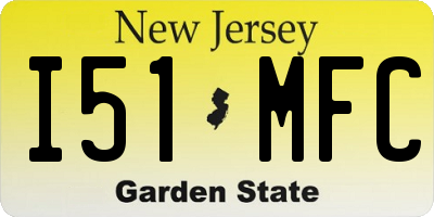 NJ license plate I51MFC