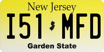 NJ license plate I51MFD