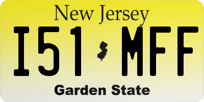 NJ license plate I51MFF