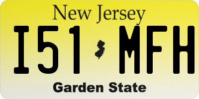 NJ license plate I51MFH