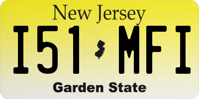 NJ license plate I51MFI