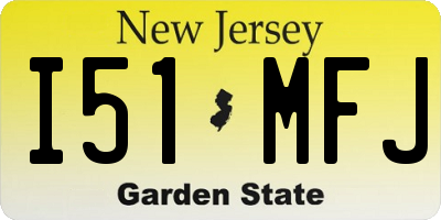 NJ license plate I51MFJ