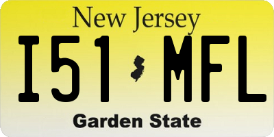 NJ license plate I51MFL