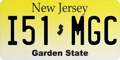 NJ license plate I51MGC