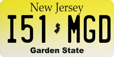 NJ license plate I51MGD