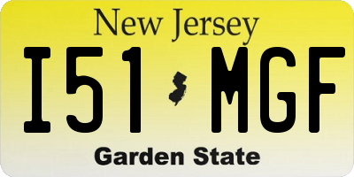 NJ license plate I51MGF