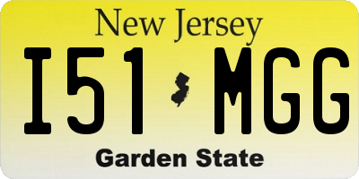 NJ license plate I51MGG