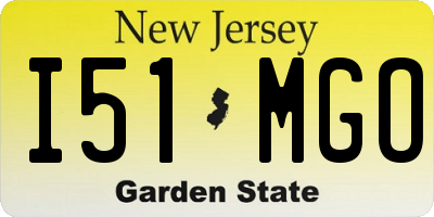 NJ license plate I51MGO