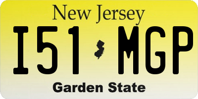 NJ license plate I51MGP