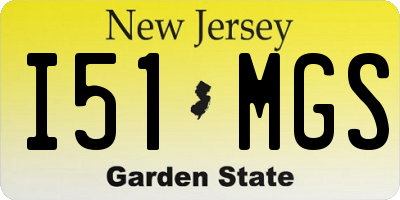 NJ license plate I51MGS