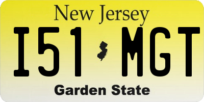 NJ license plate I51MGT