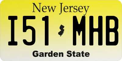 NJ license plate I51MHB
