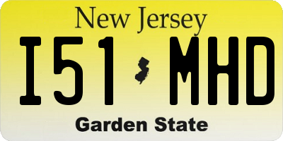 NJ license plate I51MHD