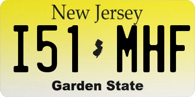 NJ license plate I51MHF