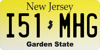 NJ license plate I51MHG