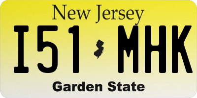 NJ license plate I51MHK