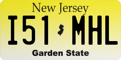 NJ license plate I51MHL