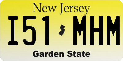 NJ license plate I51MHM