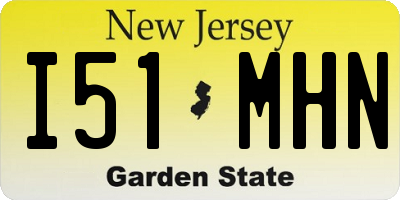 NJ license plate I51MHN
