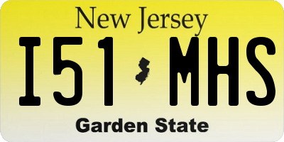 NJ license plate I51MHS