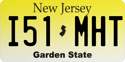 NJ license plate I51MHT