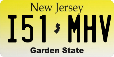 NJ license plate I51MHV