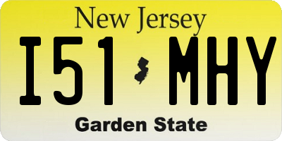 NJ license plate I51MHY