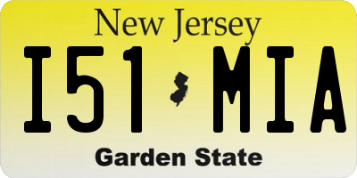 NJ license plate I51MIA