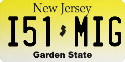 NJ license plate I51MIG