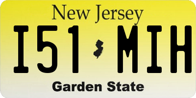 NJ license plate I51MIH