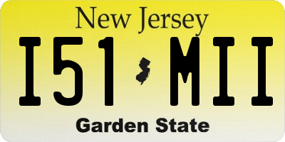 NJ license plate I51MII