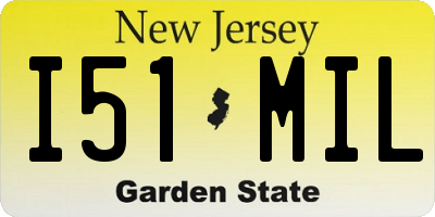 NJ license plate I51MIL