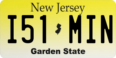 NJ license plate I51MIN