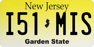 NJ license plate I51MIS