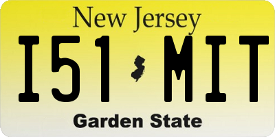 NJ license plate I51MIT