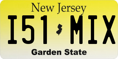 NJ license plate I51MIX