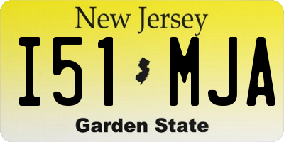 NJ license plate I51MJA