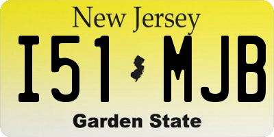NJ license plate I51MJB