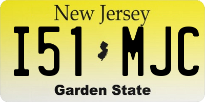 NJ license plate I51MJC