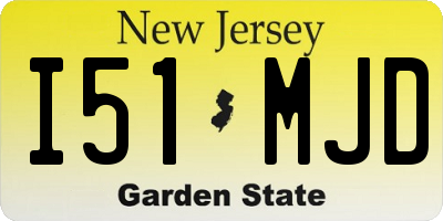 NJ license plate I51MJD