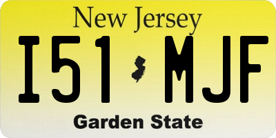 NJ license plate I51MJF