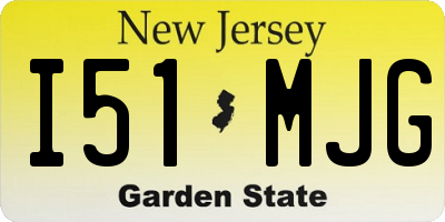 NJ license plate I51MJG