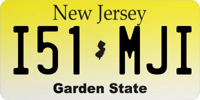 NJ license plate I51MJI