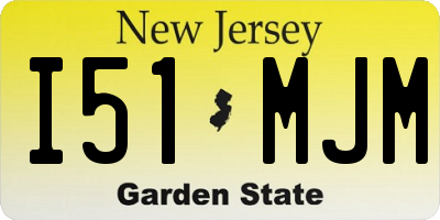 NJ license plate I51MJM