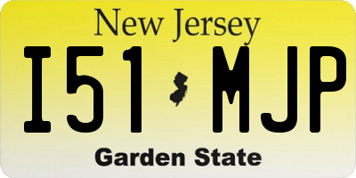 NJ license plate I51MJP