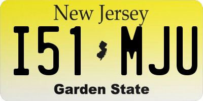 NJ license plate I51MJU