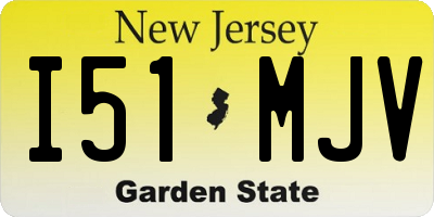 NJ license plate I51MJV