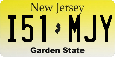 NJ license plate I51MJY