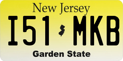 NJ license plate I51MKB